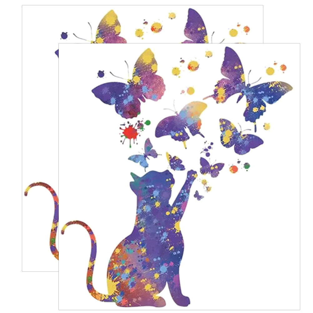 Home Decor Cat - 2 Blatt Wandtattoos für Kinderzimmer: Schmetterlinge