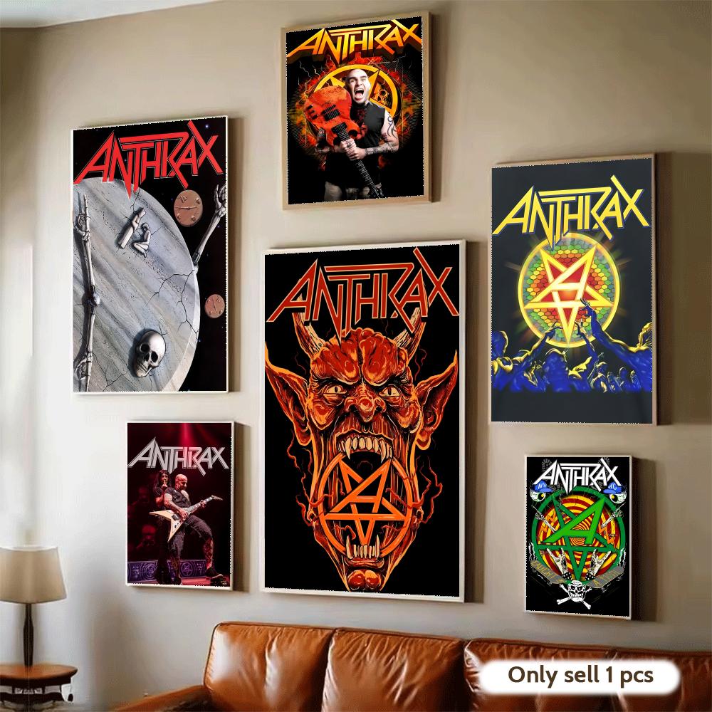 Home Decor Living Room Ideas - Heavy Metal A-Anthrax Band-Poster, moderne selbstklebende