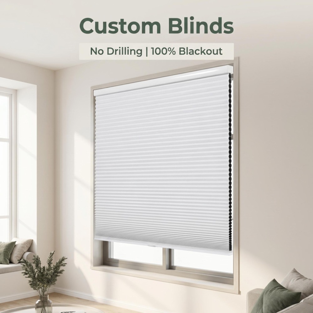 Home Decor Window Blinds - Maßgefertigte Wabenplissees Verdunkelungsvorhänge Zelluläre Rollos Energiesparend