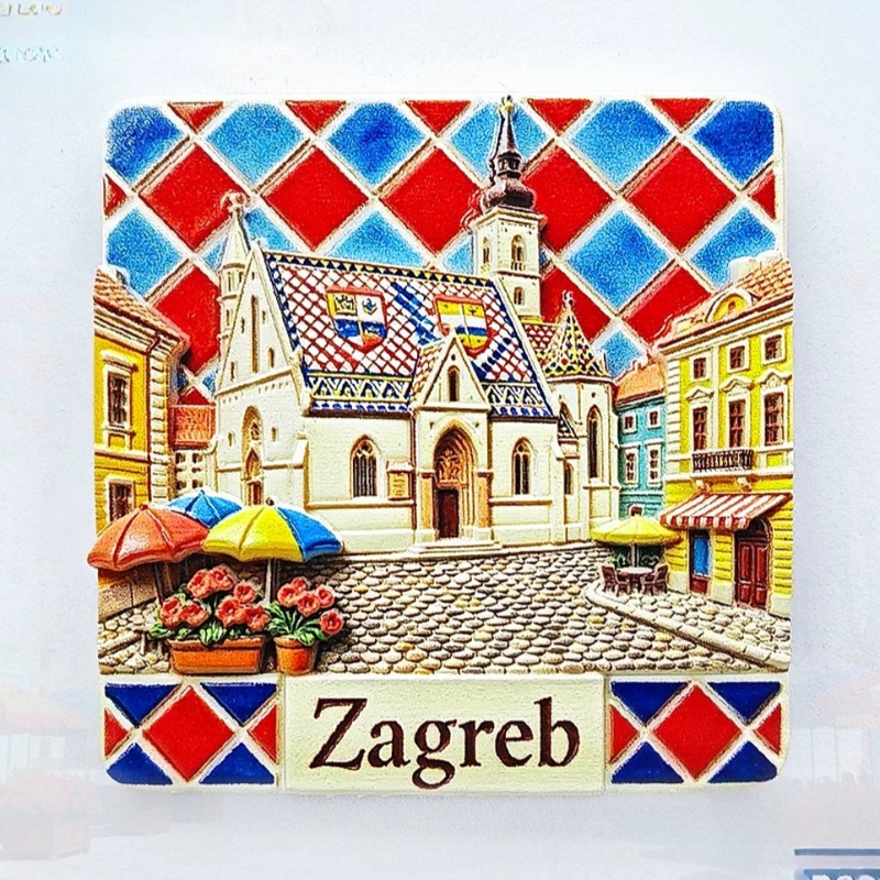 Home Decor Zagreb - Kroatien Kühlschrankmagnete Reiseandenken Heimdekoration Zagreb Kühlschrankaufkleber
