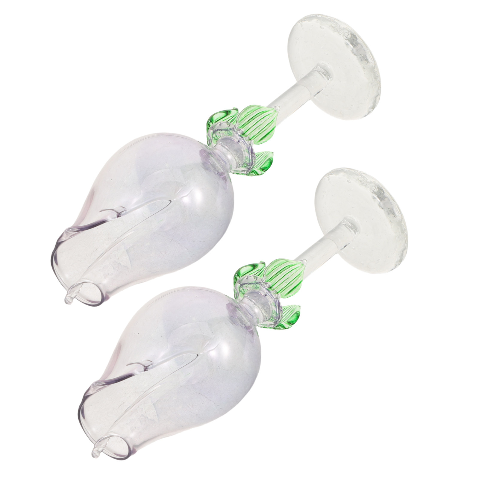 Home Decor Essentials - 2 Stück Blumenförmige Glas-Duftflaschen für Ätherische