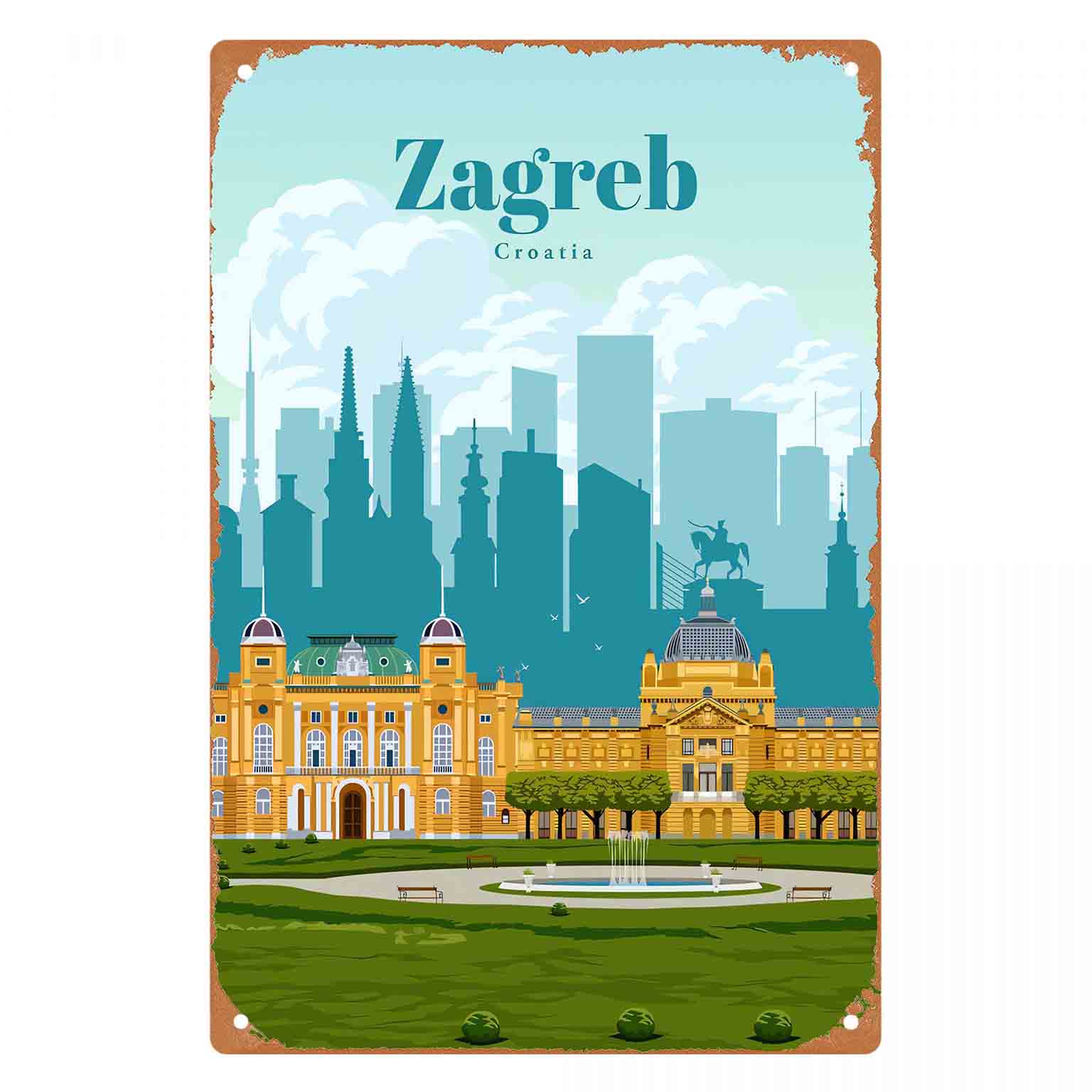 Home Decor Zagreb - 2D FLAT 1 Stück Zagreb Kroatien