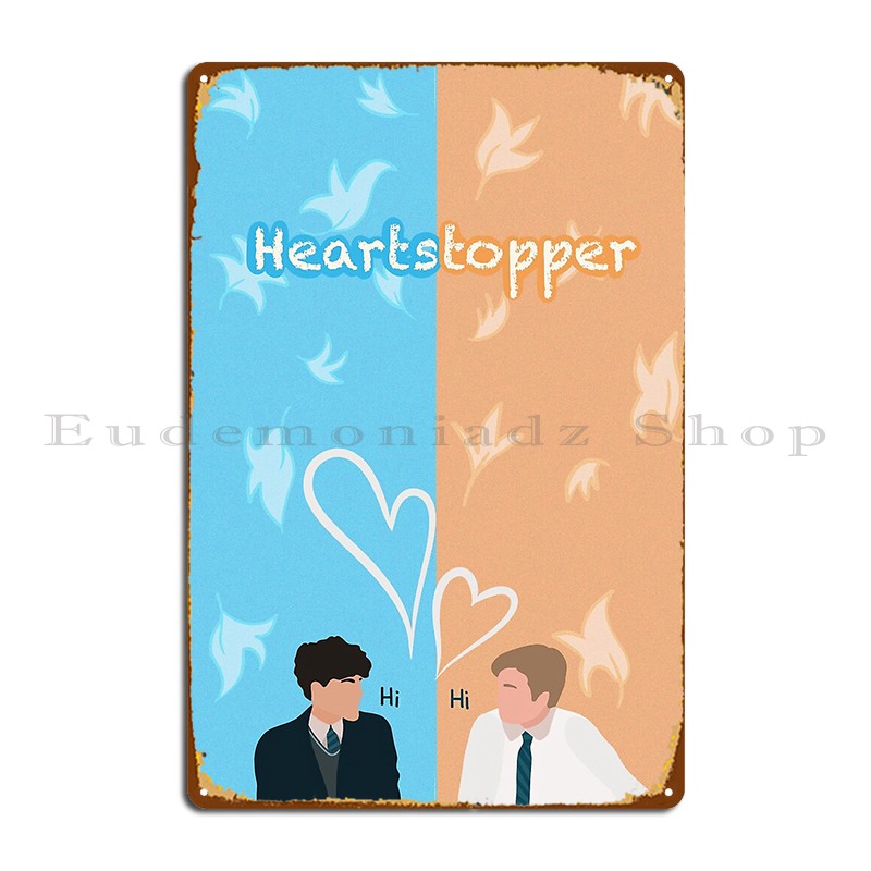 Home Decor Netflix - Heartstopper Netflix Metallschild Wandhöhle Home Wanddekoration