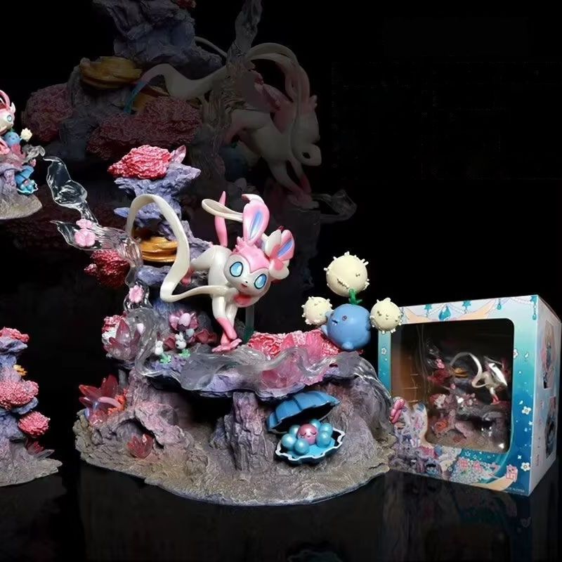 Home Decor Resin - GK-Figur Sylveon Shroomish Clamperl Fairy Island