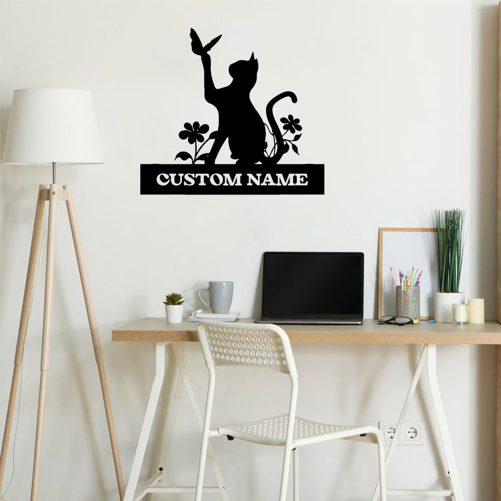 Home Decor Cat - 1 Stück Kreative Katzen-Wandaufkleber mit Anpassbarem