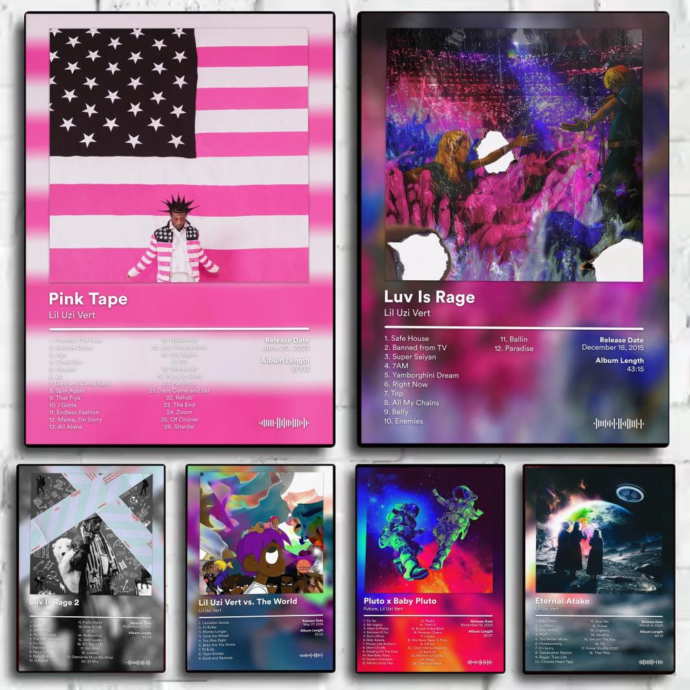 Home Decor Living Room Ideas - Lil U-Uzi V-Vert Album-Poster, HD-Wandaufkleber, selbstklebende