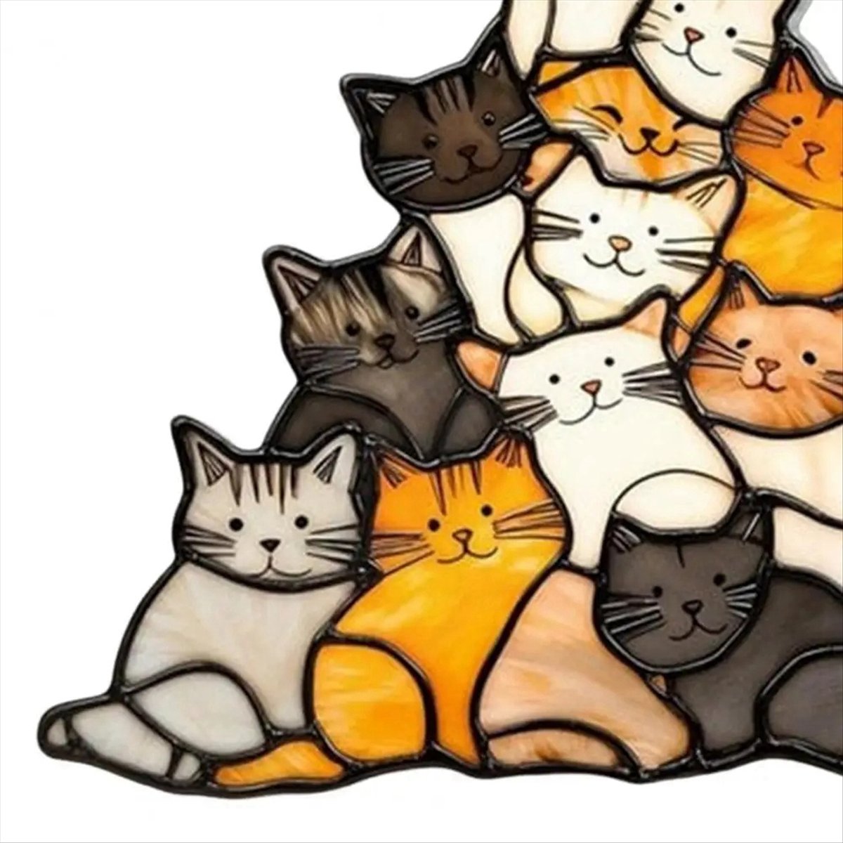 Home Decor Cat - [N84R] Katzen-Sonnenfänger aus Acryl, stapelbare Kätzchen-Ornamente,