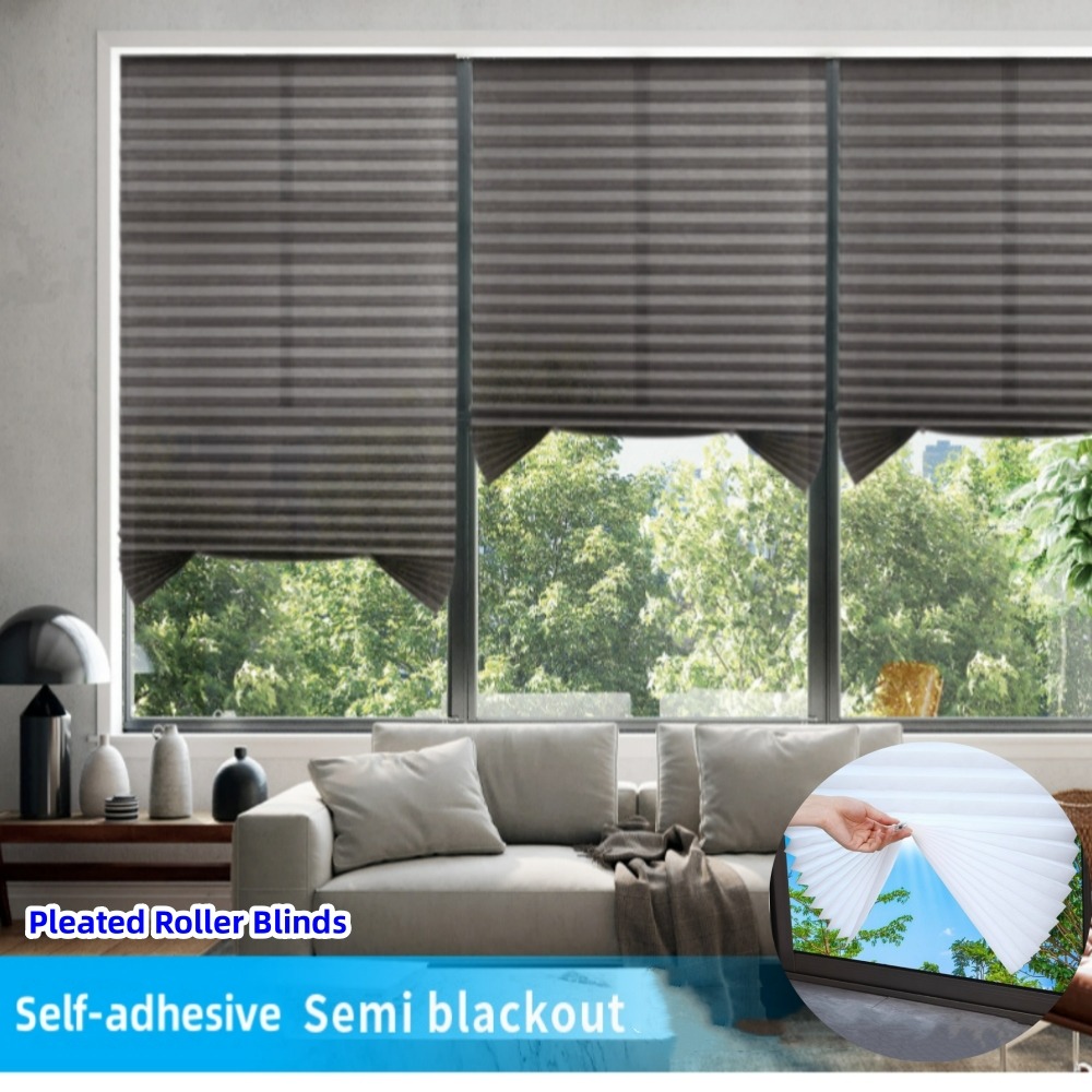 Home Decor Window Blinds - Selbst klebende Badezimmer Dusch vorhang Plissee