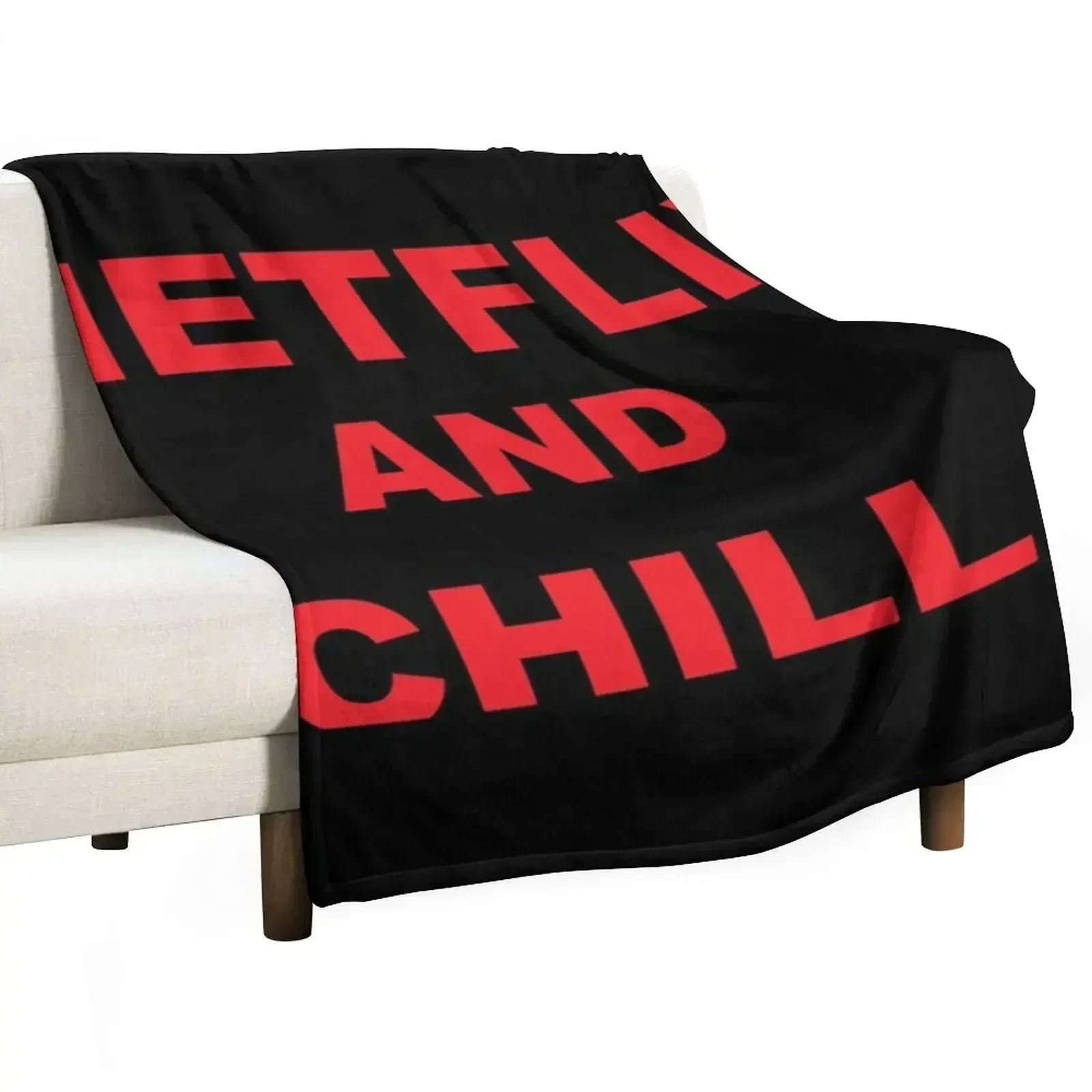 Home Decor Netflix - NETFLIX AND CHILL Wolldecke, dekorative Sofadecke,