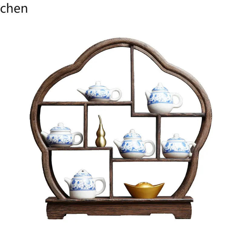 Home Decor Resin - 7.15-c13 Retro Zen Teeraum Blau-Weiße Teekanne