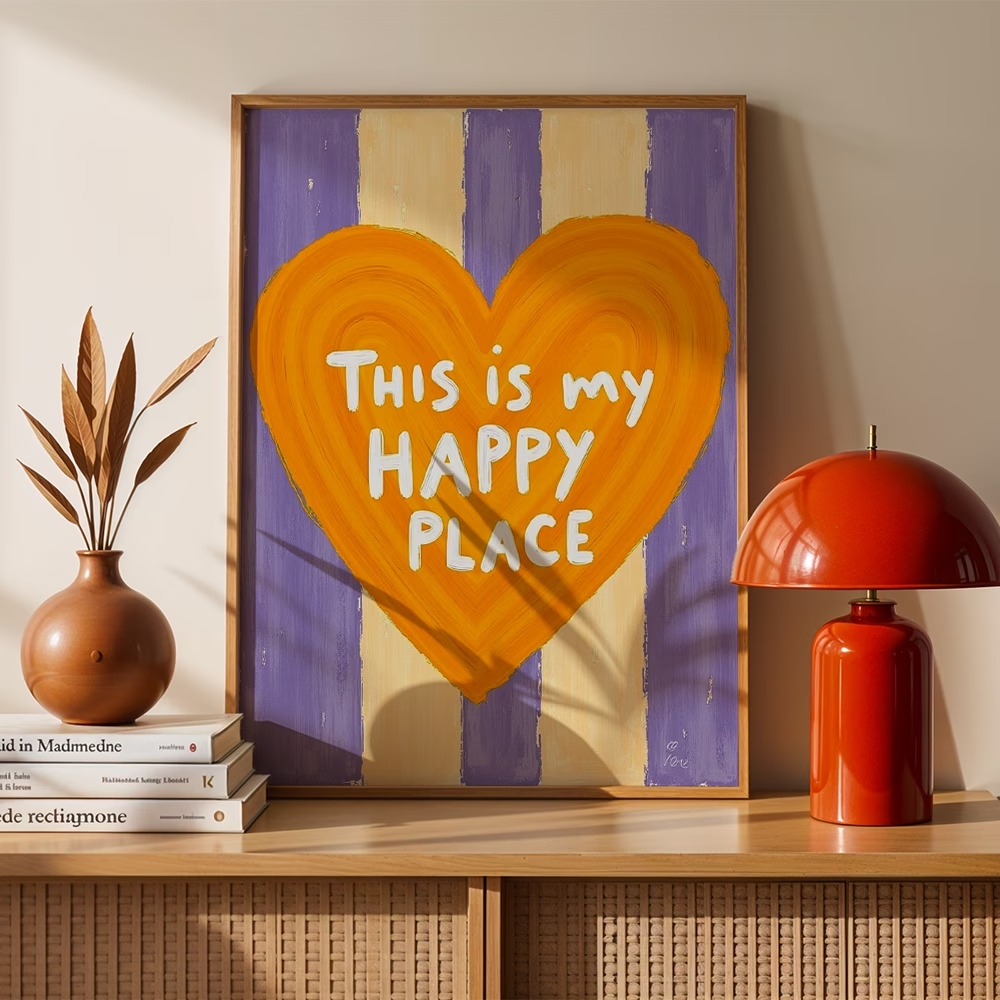 Home Decor On Wall - Moderner, Retro-Wandkunstdruck mit Sprüchen „This Is