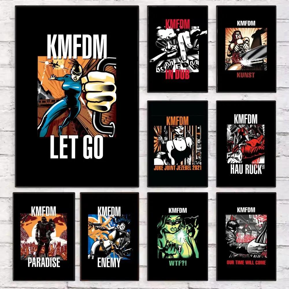 Home Decor Living Room Ideas - Lustiges, heißes K-Kmfdm-Band-Poster, Wandkunst, selbstklebend, für
