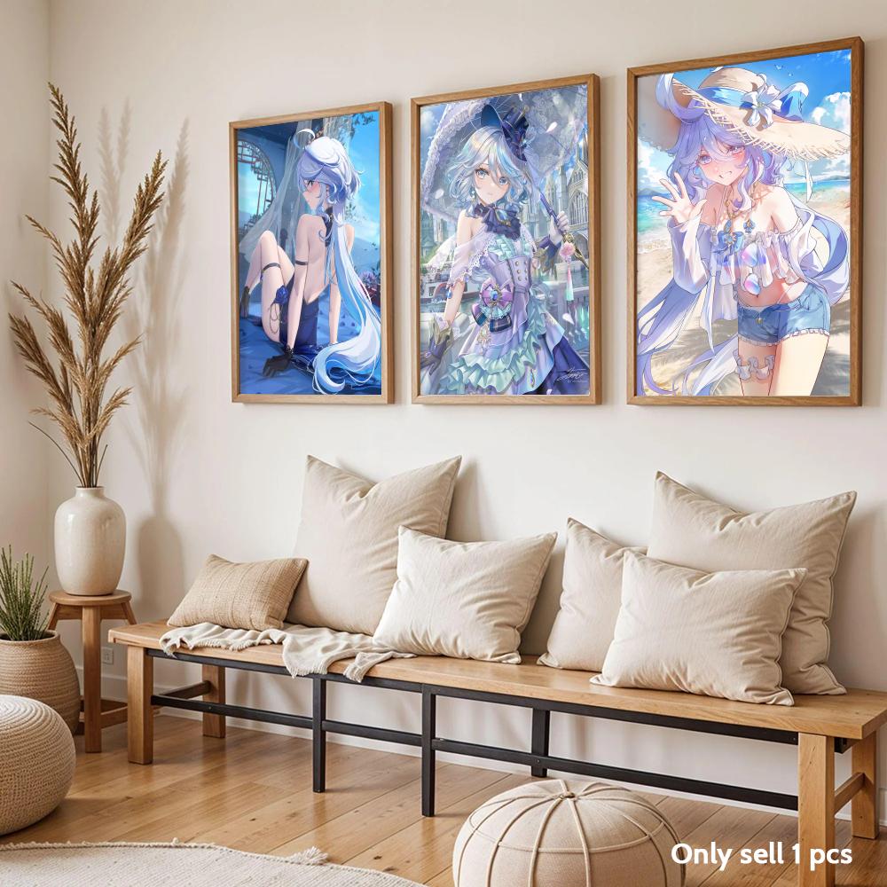 Furina Genshin Impact Poster,  – Home Decor Living Room Ideas Bewertung und Preis