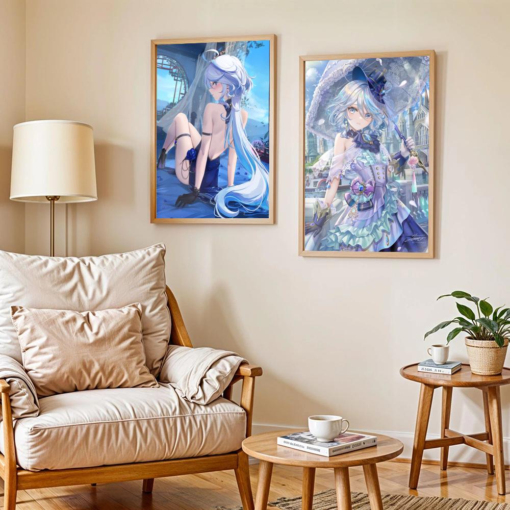 Furina Genshin Impact Poster,  – Home Decor Living Room Ideas Bewertung und Preis