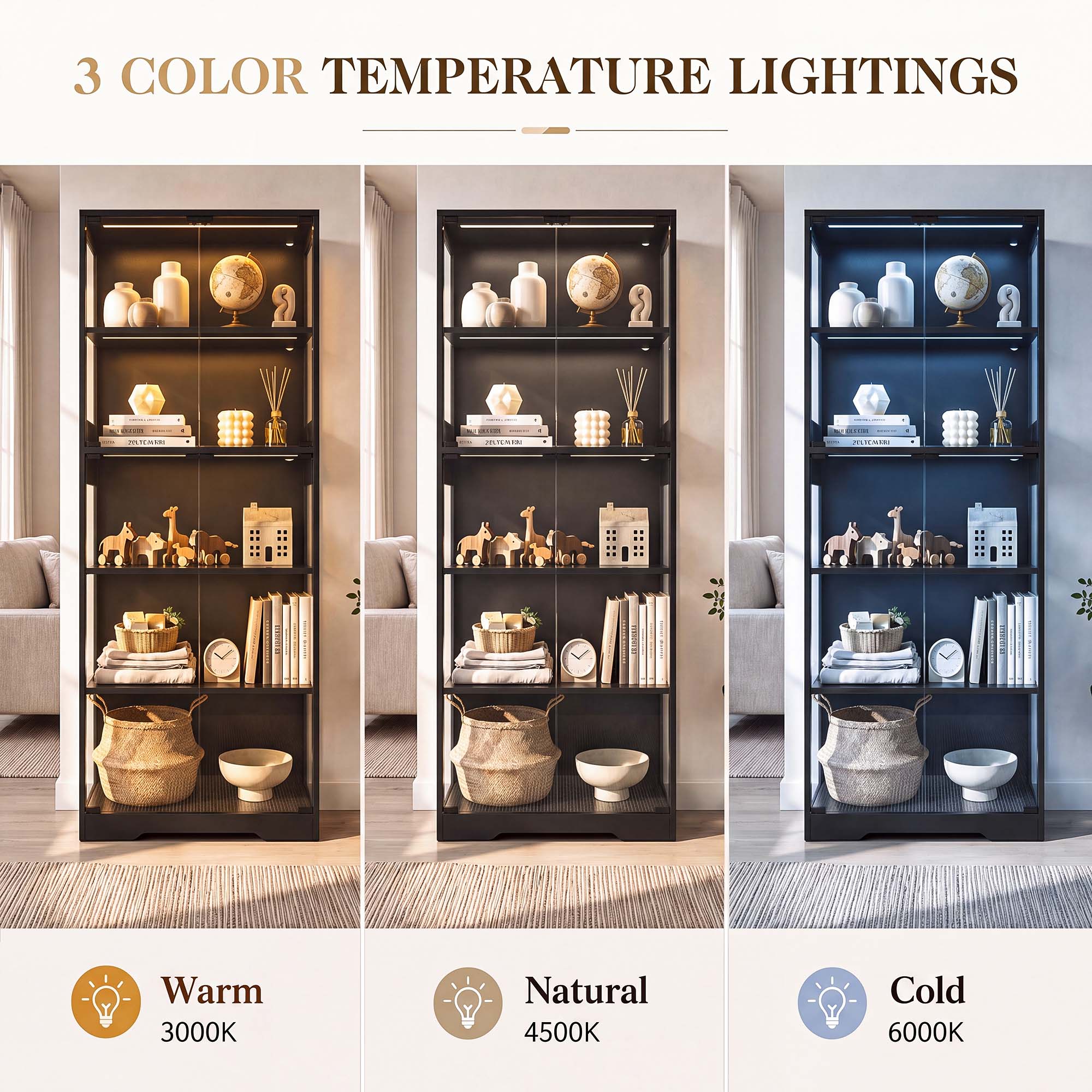 TCGBKAF 5-stufiger Vitrinensch – Home Decor Light Bewertung und Preis