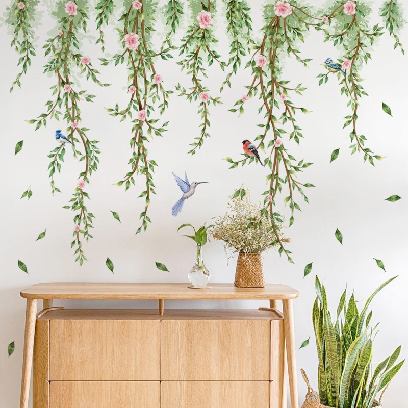 Zweige Blumen Vögel Glasaufkle – Home Decor Window Blinds Bewertung und Preis