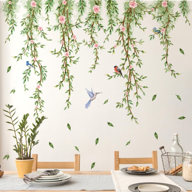 Zweige Blumen Vögel Glasaufkle – Home Decor Window Blinds Bewertung und Preis