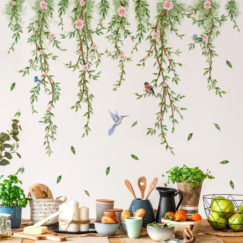 Zweige Blumen Vögel Glasaufkle – Home Decor Window Blinds Bewertung und Preis