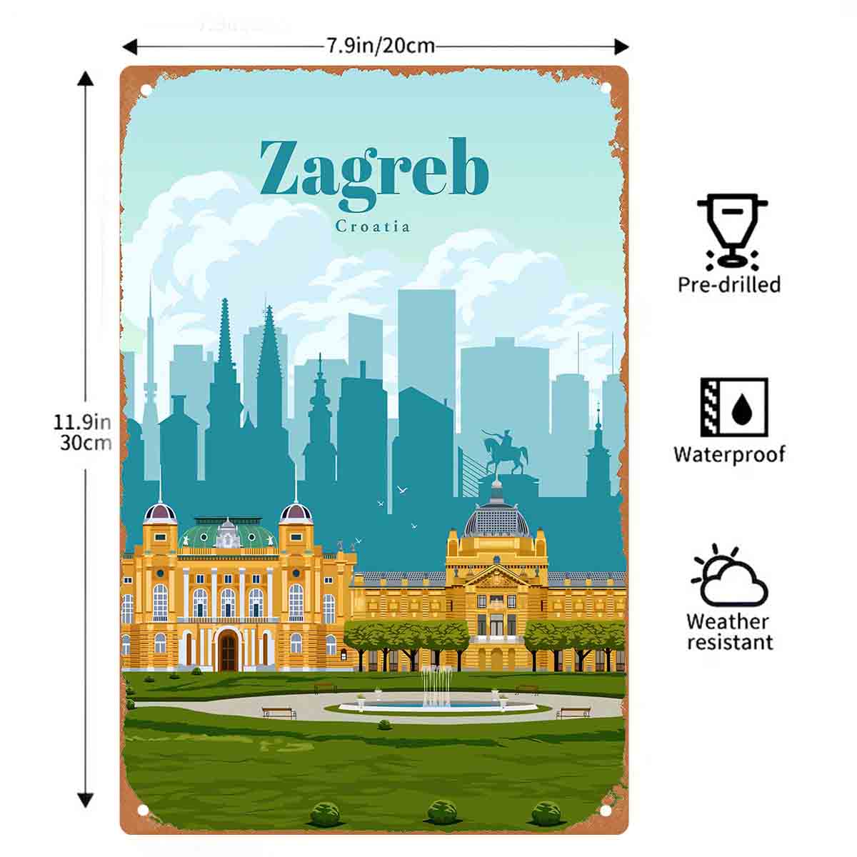 2D FLAT 1 Stück Zagreb Kroatie – Home Decor Zagreb Bewertung und Preis