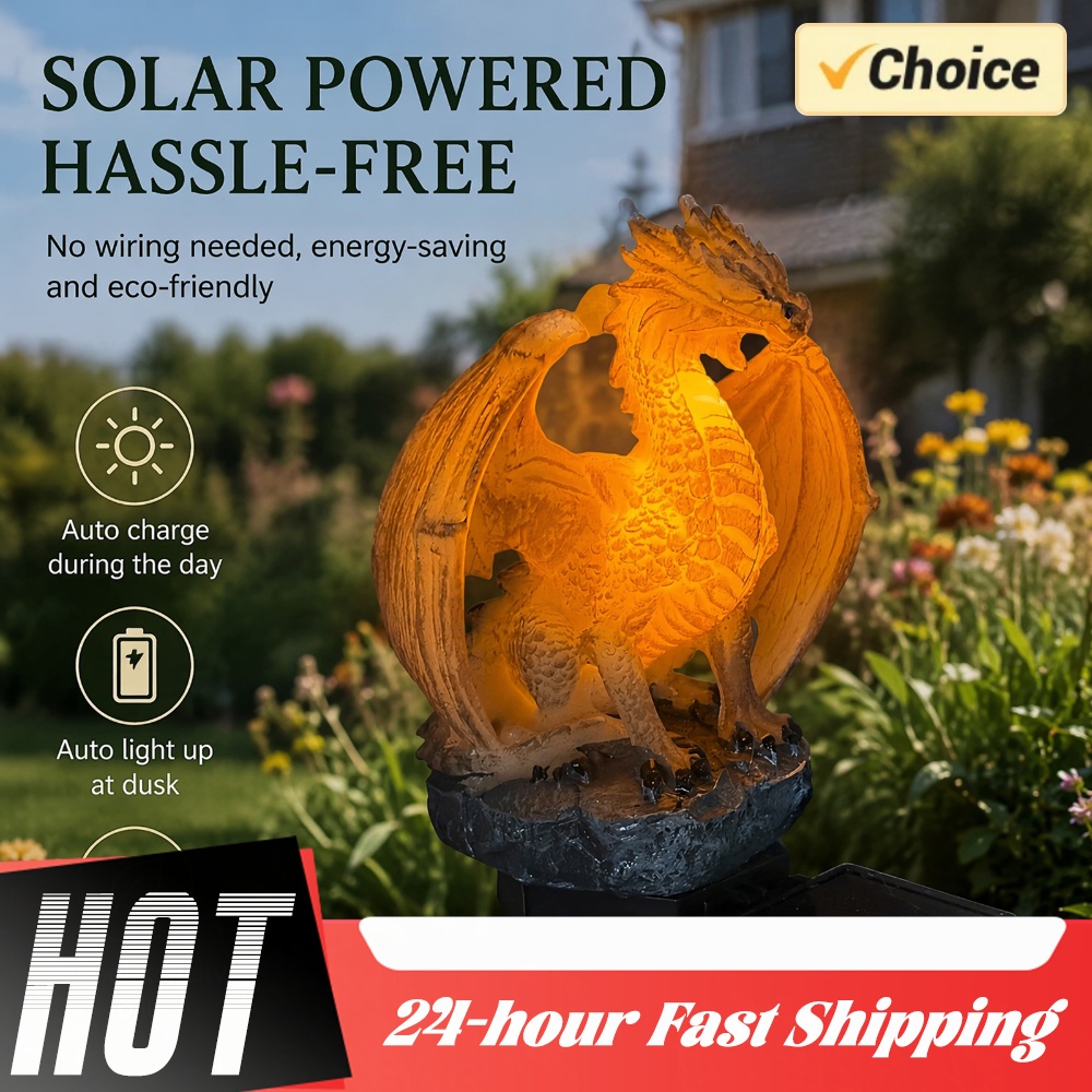 Drachen-Solar-Gartenleuchte, E – Home Decor Resin Bewertung und Preis