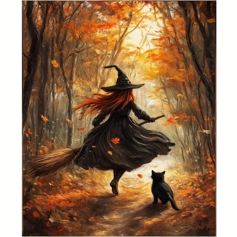 Retro Halloween Herbsthexe auf – Home Decor On Wall Bewertung und Preis