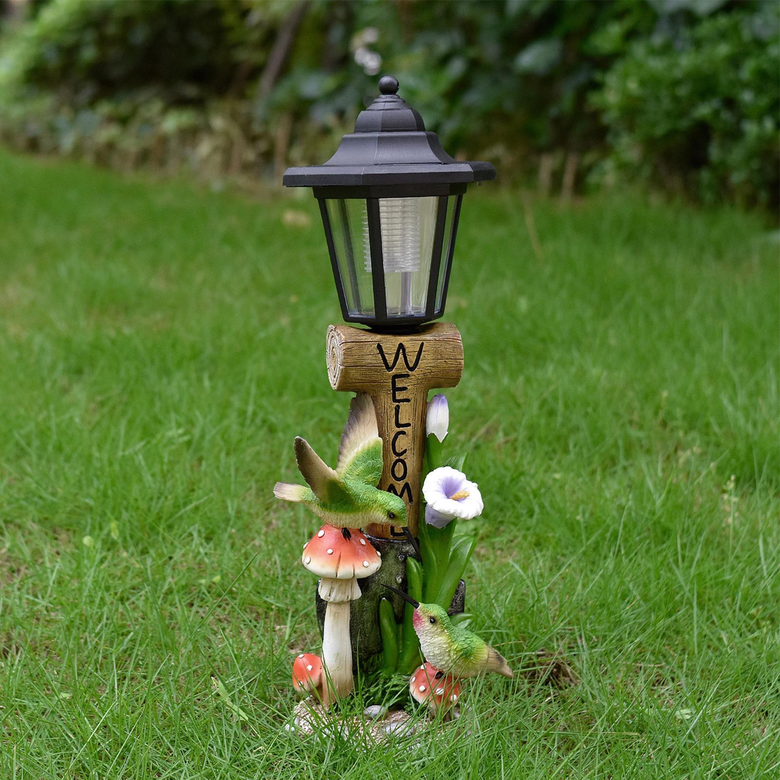 Solar-Gartenleuchten, Statue,  – Home Decor Resin Bewertung und Preis