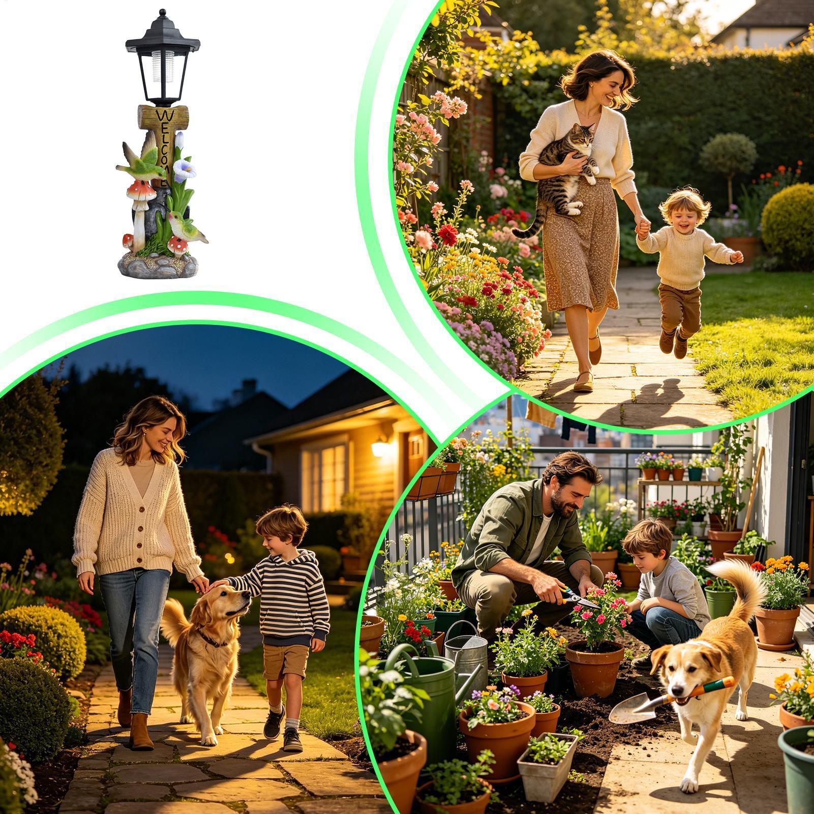 Solar-Gartenleuchten, Statue,  – Home Decor Resin Bewertung und Preis