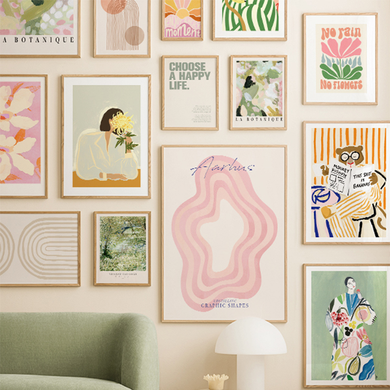 Bär Abstrakte Linien Regenboge – Home Decor Pt Bewertung und Preis