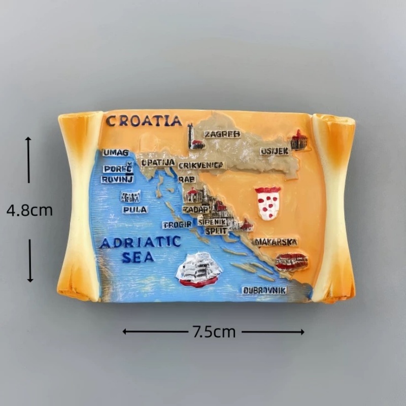 Kroatien 3D Harz-Kühlschrankma – Home Decor Zagreb Bewertung und Preis