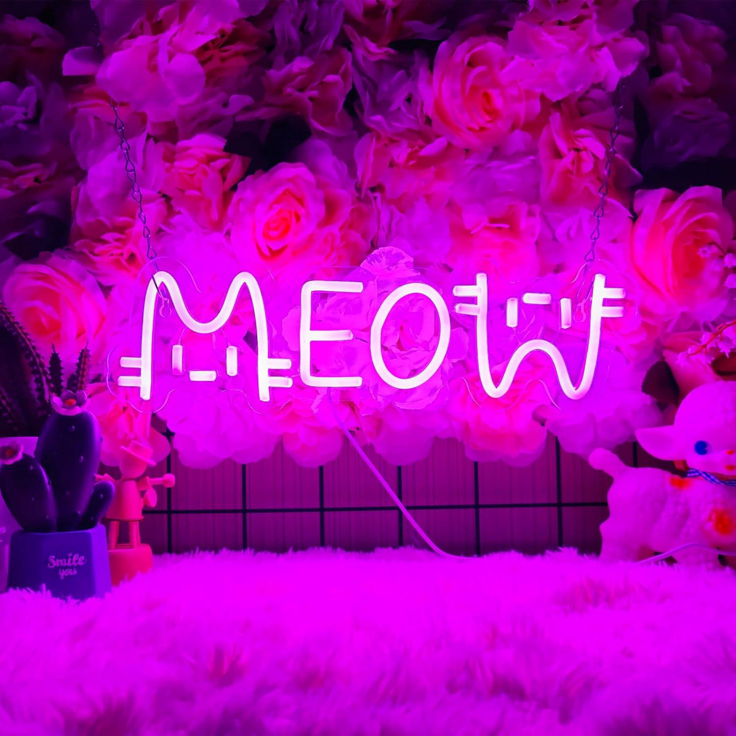 Miau Neon-Schild Katze USB-bet – Home Decor Cat Bewertung und Preis