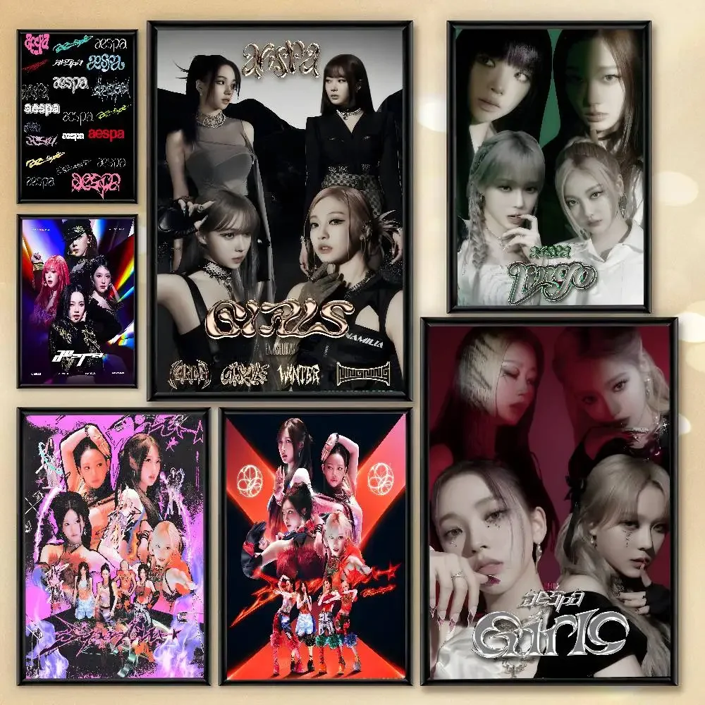 Girl Group Kpop A-Aespa Poster – Home Decor Living Room Ideas Bewertung und Preis