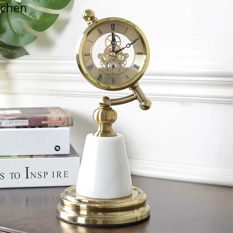 D3L19- Marmor-Tischuhr Ornamen – Home Decor Resin Bewertung und Preis
