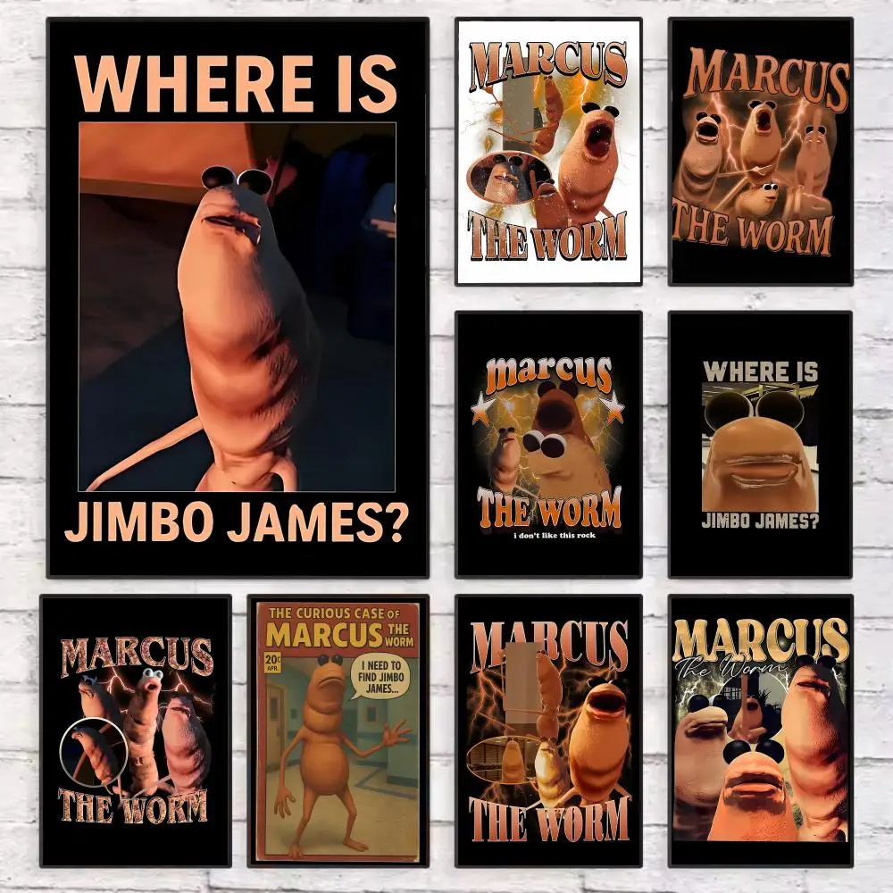 The Worm Funny Marcus Poster,  – Home Decor Living Room Ideas Bewertung und Preis
