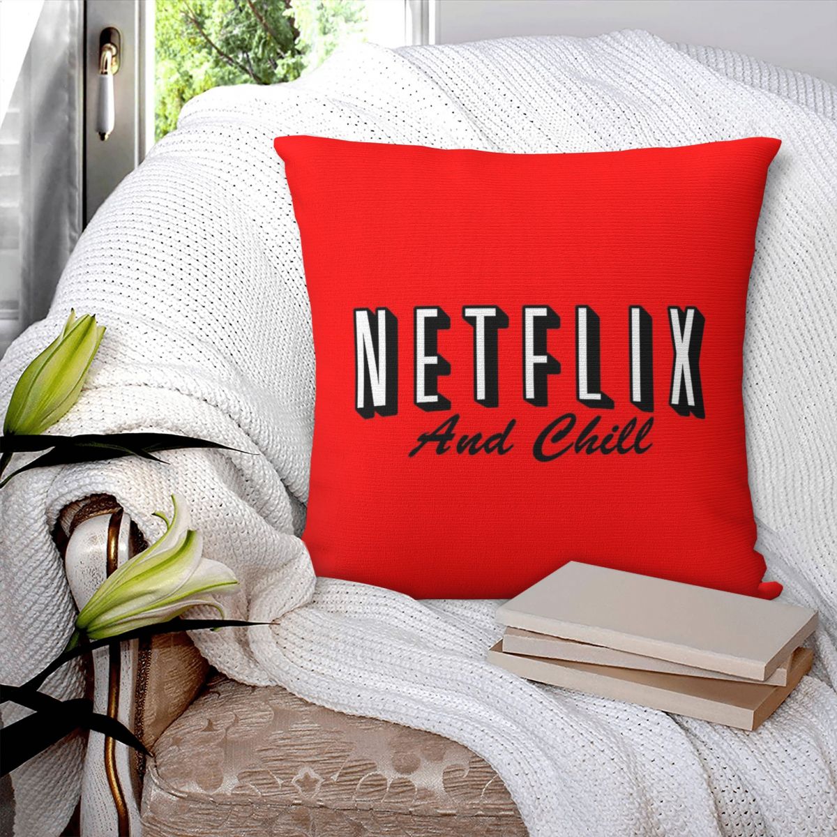Netflix And Chill Roter quadra – Home Decor Netflix Bewertung und Preis