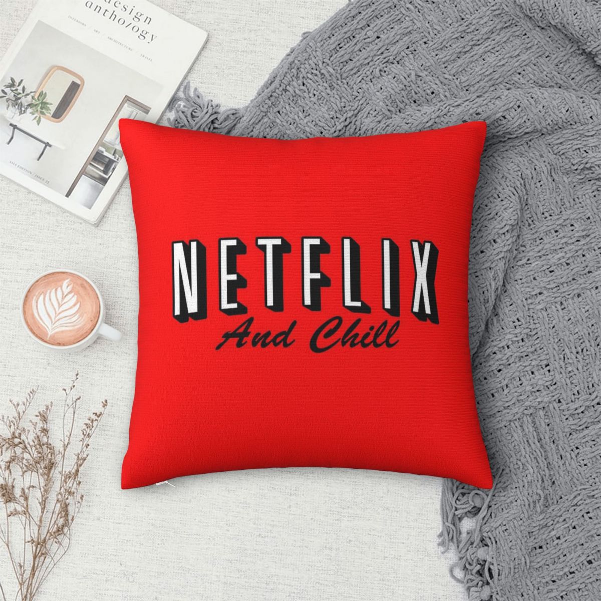 Netflix And Chill Roter quadra – Home Decor Netflix Bewertung und Preis