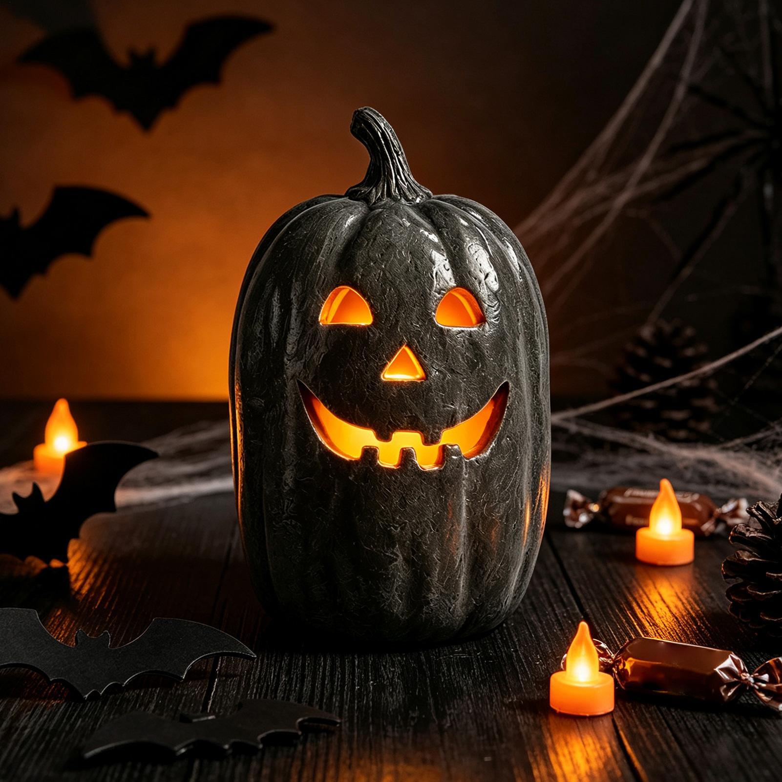 Halloween-Kürbis-Deko aus Kuns – Home Decor Resin Bewertung und Preis
