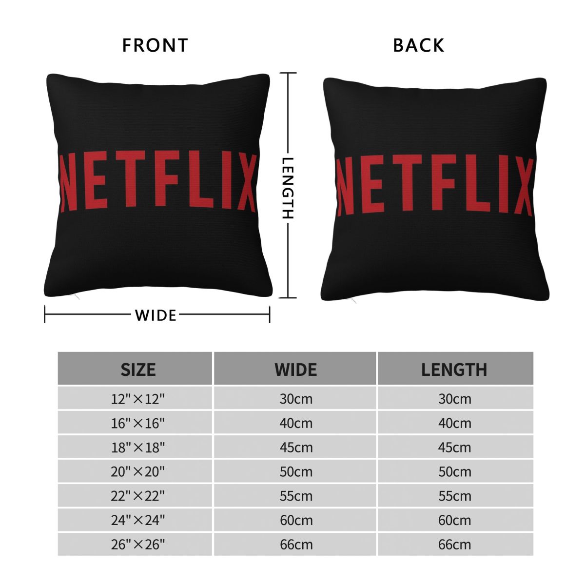 Quadratischer Kissenbezug mit  – Home Decor Netflix Bewertung und Preis